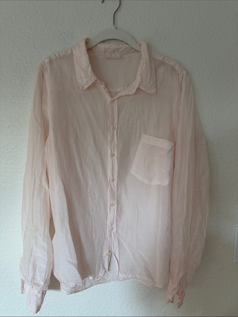 CP Shades silk blend Light Pink Button-Down Shirt medium